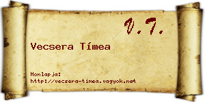 Vecsera Tímea névjegykártya
