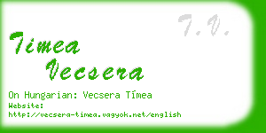 timea vecsera business card